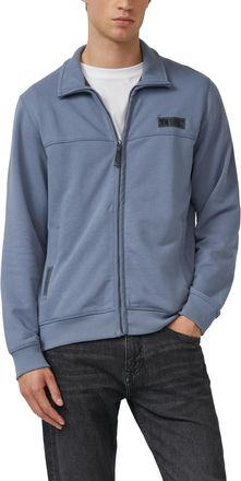 s.Oliver Sweatjacke S.OLIVER, Herren, Gr. XXL, graublau, Sweatware, Obermaterial: 70% Baumwolle, 30% Polyester, unifarben, normal h&uuml;ftbedeckend, Rundhals, Flac