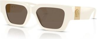 Versace Ve 4497U 314/73 Zonnebrillen - Dames - Zonnebrillen - Wit - 53 MM - Accessoires