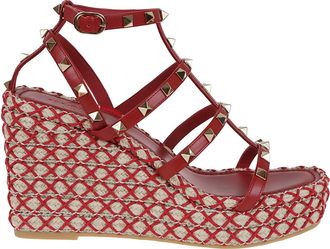 Valentino Garavani Wedge Espadrillas Rockstud Torchon T. 25/95