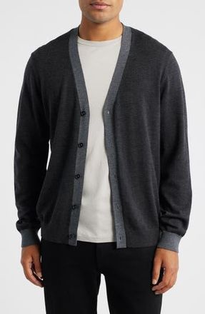 Robert Barakett Thomas Merino Wool Cardigan in Charcoal at Nordstrom Rack, Size X-Large