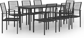 vidaXL Juego De Comedor De Jard&iacute;n 9 Piezas Vidaxl