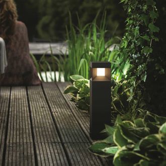 Philips Baliza Exterior Led 8w Superficie Pie 40cm Mini Parterre 3000k Blanco C&aacute;lido