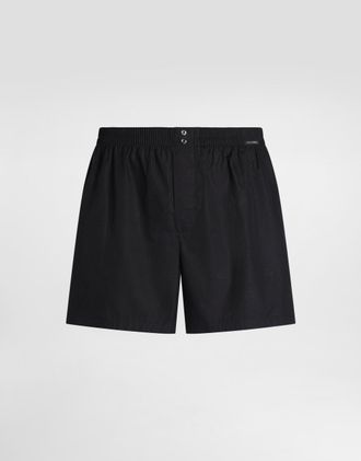 Dolce & Gabbana Logo-print Poplin Boxer Shorts - Man Multicolor 3