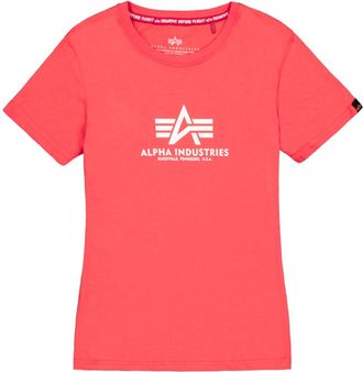 Alpha Industries T-Shirt ALPHA INDUSTRIES New Basic T-Shirt BL W, Damen, Gr. XS, rot (radiant rot), Obermaterial: 100% Baumwolle, Shirts T-Shirt