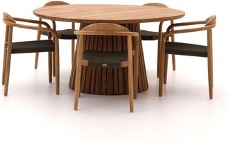 Bellagio la vita attrattiva Bellagio Berbaro/Santa Severina ø150cm dining tuinset 6-delig stapelbaar