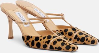 Jimmy Choo London x Conner Ives Gloria 85 calf hair mules