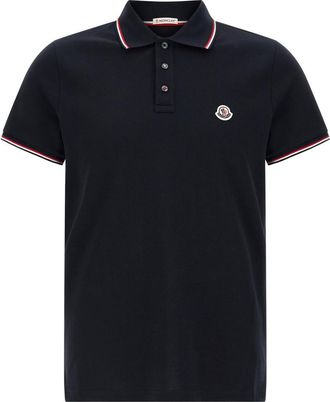 Moncler Dark Blue Logo Polo