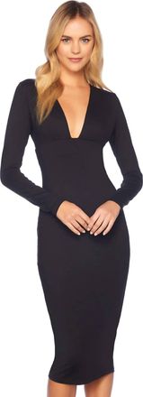 Susana Monaco Open Front Long Sleeve Dress In Black