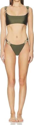 SIMKHAI Womens Athens Bikini Bottoms In Fern