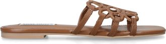 Steve Madden Womens Leather Lotus Tan Sandals - Size UK 4