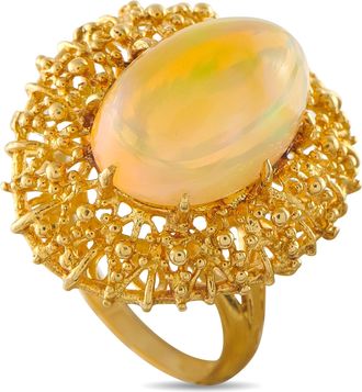 Luxury Bazaar 18K Yellow Gold 8.0ct Egyptian Opal Ring MF07-070826
