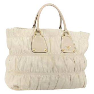 Prada Pre-owned Tote Bags, female, Beige, Size: ONE SIZE Pre-owned Vintage Tote Bag