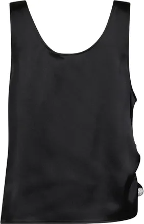 Giuseppe Di Morabito Womens Top Draped Satin - Black Acetate Tops