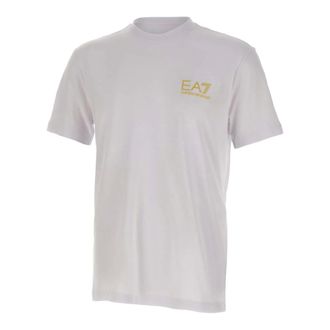 Emporio Armani T-Shirts, male, White, Size: 2XL Gold Label Viscose-Jersey Crew-Neck T-Shirt