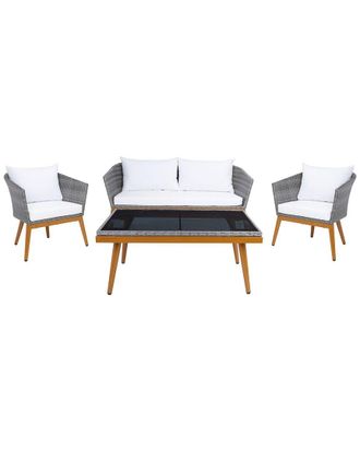 Safavieh Malsor 4Pc Outdoor Living Set