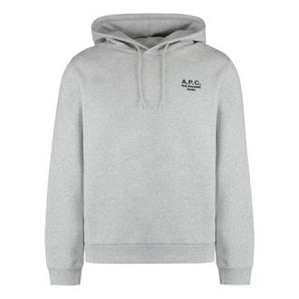 A.P.C. Hoodies, male, Gray, M, Standard Rue Madame Cotton Hoodie