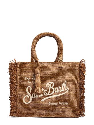 MC2 Saint Barth Fringed Raffia Handbag with Decorative Tassel