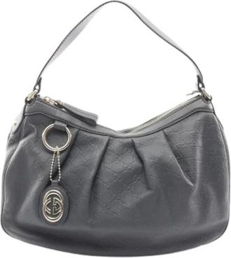 Gucci Pre-owned Shoulder Bags, female, Gray, Size: ONE SIZE Pre-owned Vintage Shoulder Bag
