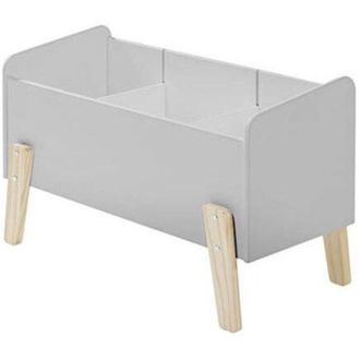 Les Tendances Caja Para Juguetes Kiddy Madera Gris Fr&iacute;o Vipack