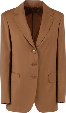 Max Mara Mooie Blazer - Dames - Blazers - Bruin - M - Wol - Jassen