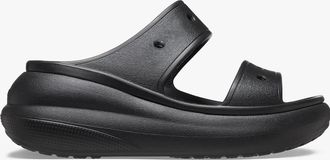 Crocs Womens Crocs 207670-001 CRUSH SANDAL Womens Platform Sliders Black - Size: 7