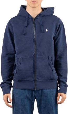 Ralph Lauren Hoodies & sweatvesten, Heren, Blauw, 2Xl, Katoen, Zip-through Hoodie