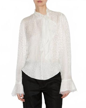 Isabel Marant Raphaella Silk Jacquard Blouse In White