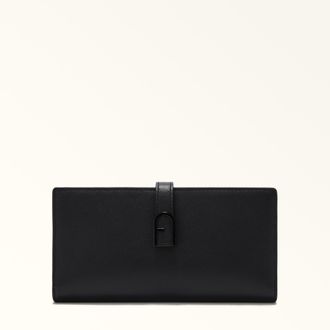 Furla Flow Portafoglio Continental Nero Nero Pelle Di Vitello Claris Lux Donna