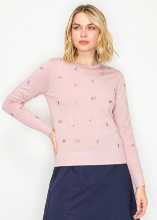 YAL New York Soft everyday knit cardigan with floral detail