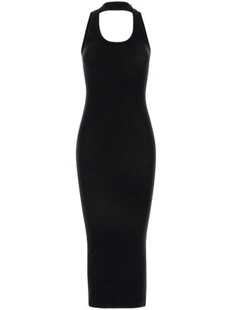 Coperni ribbed maxi dress - women - Elastane/Viscose - L - Black