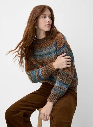 Contemporaine Womens Thick mixed-stitch sweater Exclusive collection from Italy