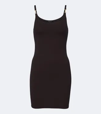 Gucci Vestido corto de crep&eacute; de jersey con Horsebit