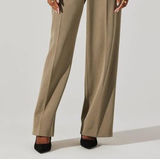 Astr Faria High Waisted Trouser Pant In Cedar