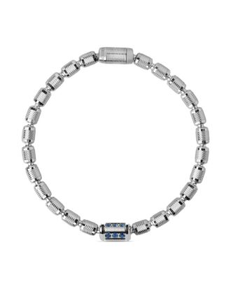Officina Bernardi Bracciale Lumen in oro bianco 18kt con zaffiri e diamanti - Argento