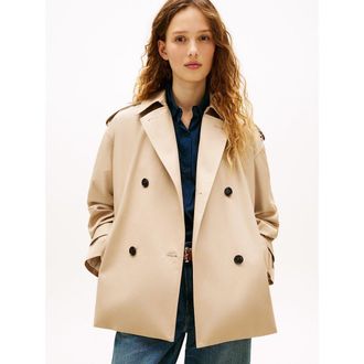 Tommy Hilfiger Korte trenchcoat met afneembare riem