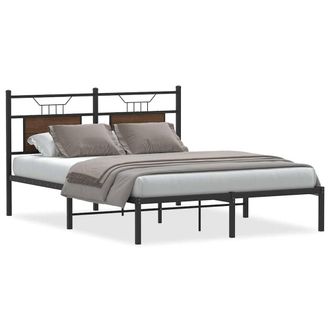 Berkfield Home Bed Frame without Mattress Brown Oak 140x190 cm Engineered Wood