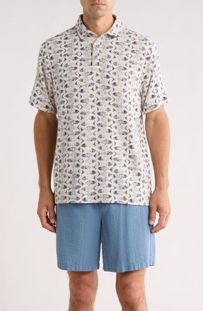 Tommy Bahama Sardina Soir&eacute;e Polo in Blue/Natural at Nordstrom, Size 3Xlt
