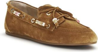 Stuart Weitzman Womens Brown Calf Leather Bos Taurus Slip-On Loafers
