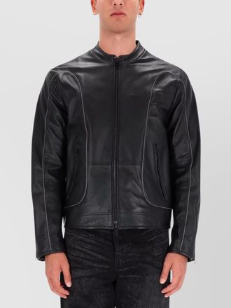Diesel modern jacket with contrast stitching and pockets