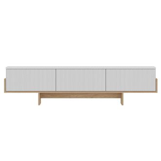 Concept Usine Mueble TV con armarios blancos y madera 180 cm