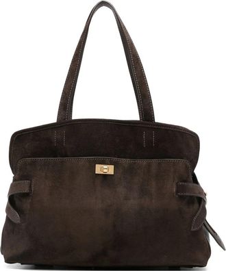 Anya Hindmarch Strap-detail Suede Tote Bag