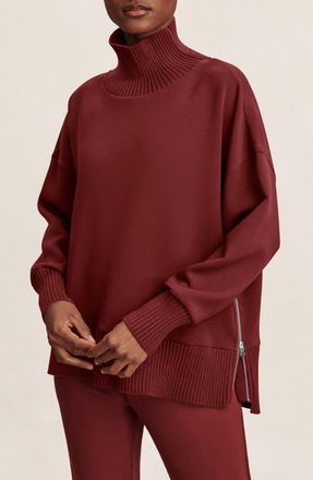 Varley Barker Turtleneck Sweatshirt in New Maroon at Nordstrom, Size Xx-Small