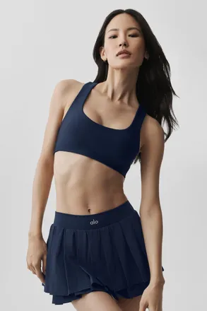 Alo | Airlift Advantage Racerback Bra in Navy, Size: Medium