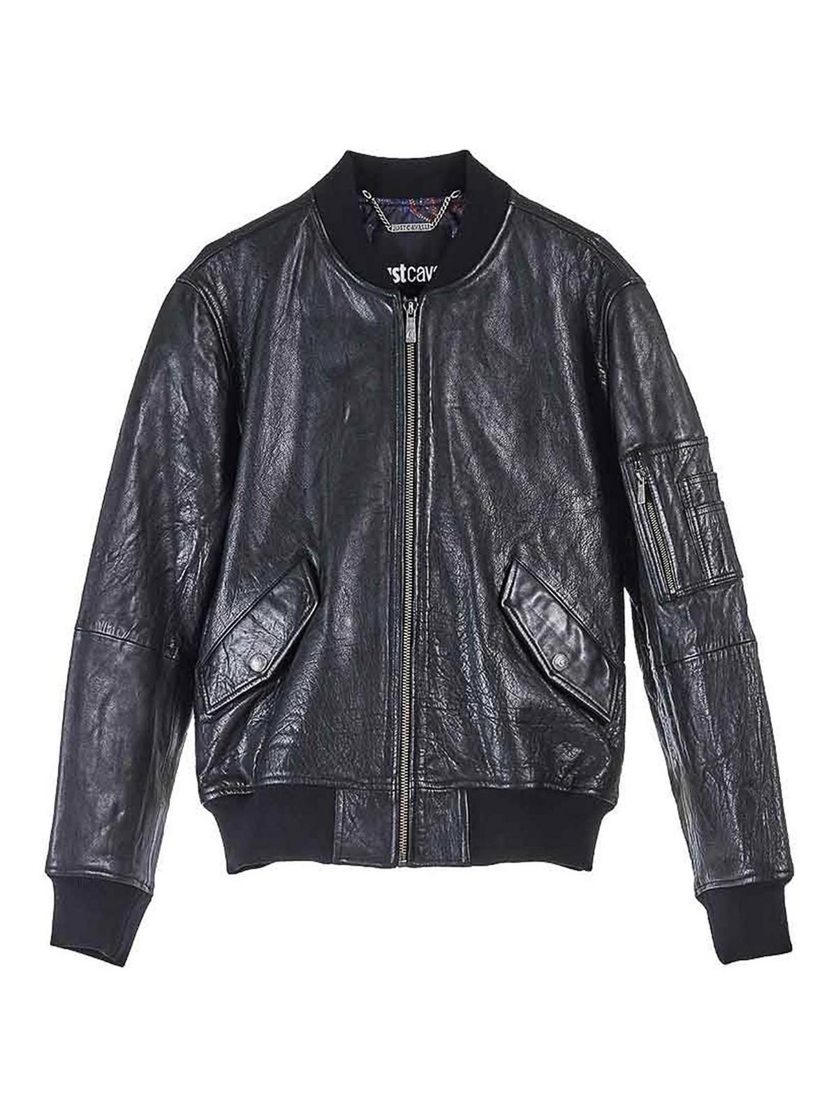 Just Cavalli Leather Jackets − Sale: up to −35% | Stylight
