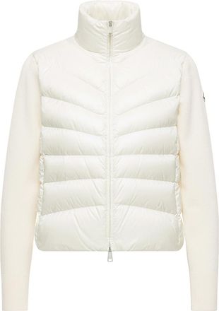 Moncler Moncler Padded Wool Zip-up Cardigan, Women, White, Size: Xl