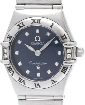 Omega Pre-owned Constellation 1567.89 Polshorloge - Dames - Vintage Horloges - Blauw - ONE Size - Vintage