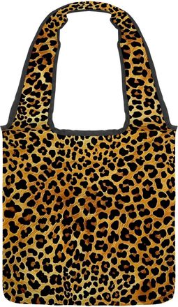 Generic Classic Leopard Print.jpg Reversible Canvas Shoulder Tote - Double-Sided Print, 12oz Cotton, 27cm Drop, Fold-Flat Bag for Travel, Shopping, Street Out