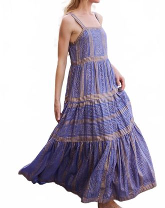 Oliphant Strappy Maxi Dress In Helene Blue