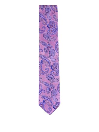 Eton paisley-pattern silk tie - Pink