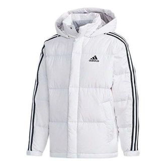 adidas 3ST Puff Down Outdoor protection against cold Stay Warm hooded down Jacket White EH3971